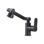 Modern sink faucet stainless steel lever handles swivel spout sink faucet