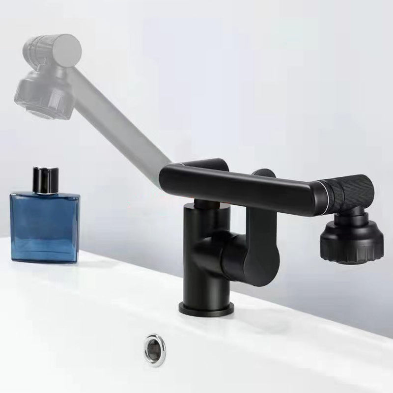 Modern sink faucet stainless steel lever handles swivel spout sink faucet