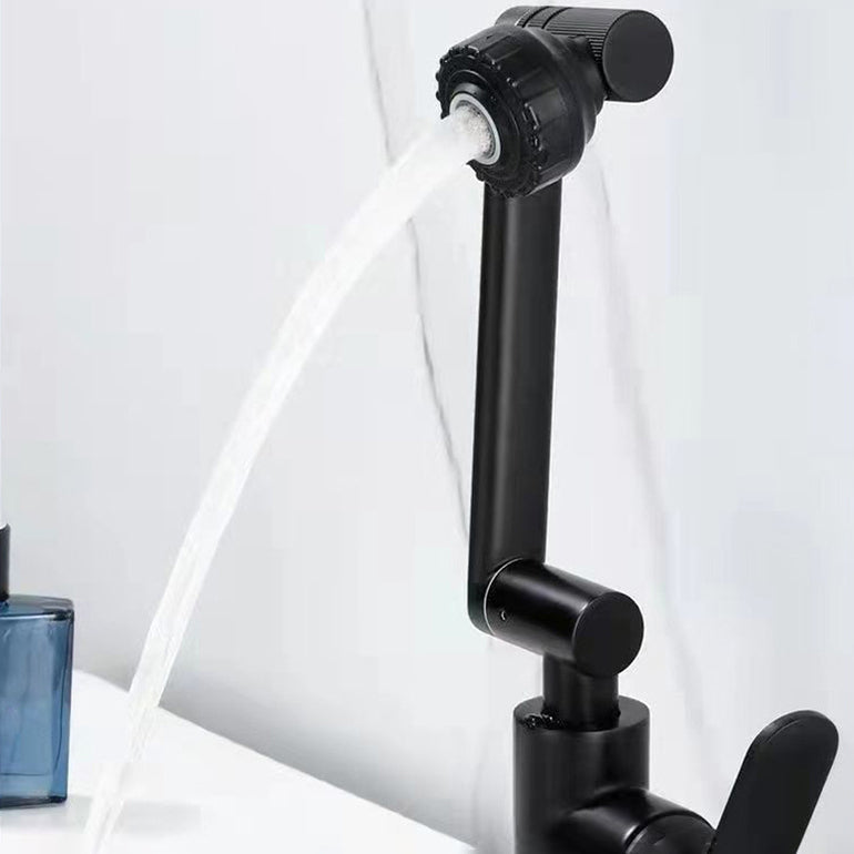 Modern sink faucet stainless steel lever handles swivel spout sink faucet