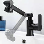 Modern sink faucet stainless steel lever handles swivel spout sink faucet