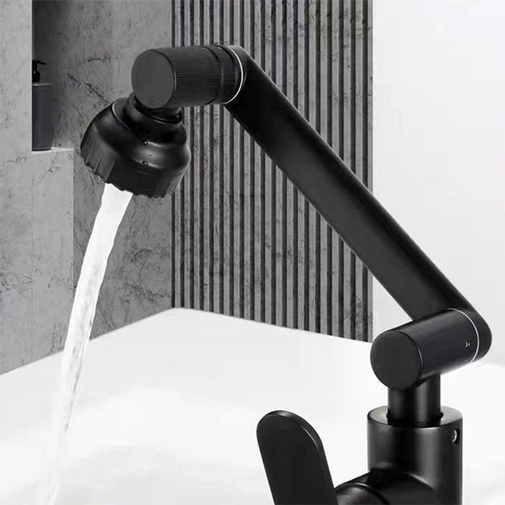 Modern sink faucet stainless steel lever handles swivel spout sink faucet