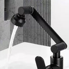 Modern sink faucet stainless steel lever handles swivel spout sink faucet