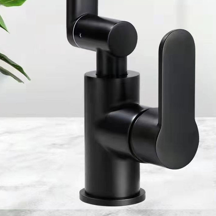 Modern sink faucet stainless steel lever handles swivel spout sink faucet