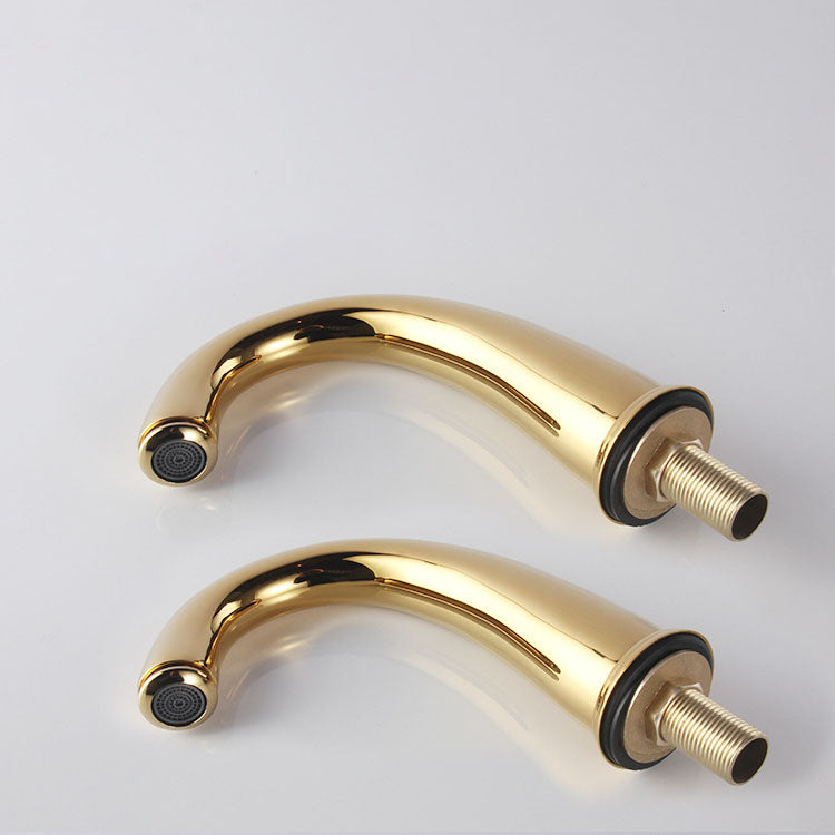 Modern widespread sink faucet Simple bathroom double handle faucet with lever handle