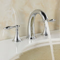 Modern widespread sink faucet Simple bathroom double handle faucet with lever handle