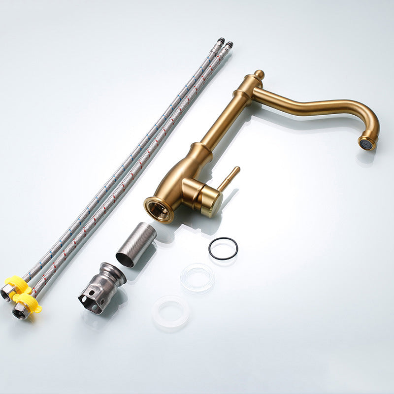 Traditional Built-in Inlet Standard Kitchen Faucet Lead-free Faucet