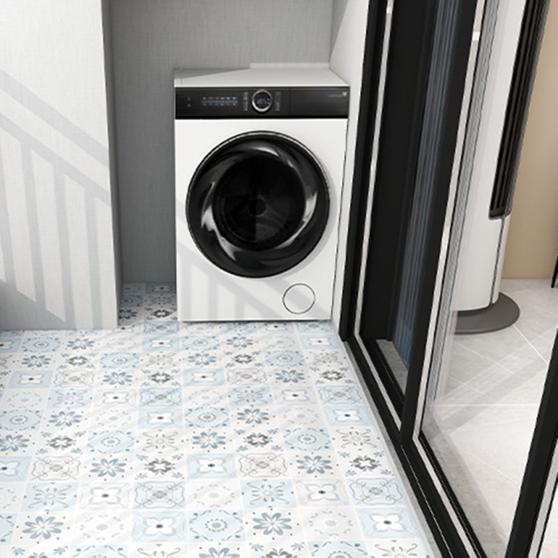 Modern PVC floor tiles with diamond pattern, self-adhesive vinyl floor planks