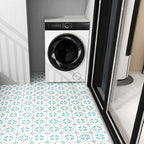 Modern PVC floor tiles with diamond pattern, self-adhesive vinyl floor planks