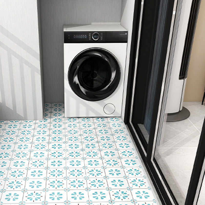 Modern PVC floor tiles with diamond pattern, self-adhesive vinyl floor planks