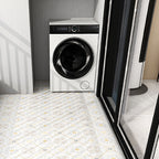 Modern PVC floor tiles with diamond pattern, self-adhesive vinyl floor planks