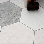 Modern PVC floor tiles with diamond pattern, self-adhesive vinyl floor planks