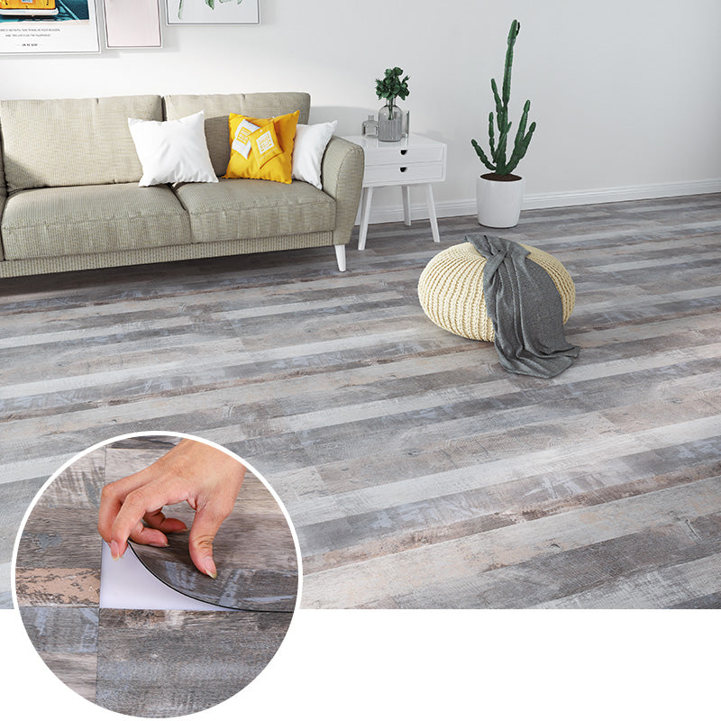 Modern PVC flooring Peel and Stick wood look embossed vinyl floor tiles