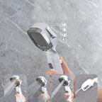 4-Stage Pressure Shower Head One-Button Water Stop Handheld Shower Head