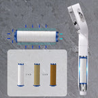 4-Stage Pressure Shower Head One-Button Water Stop Handheld Shower Head