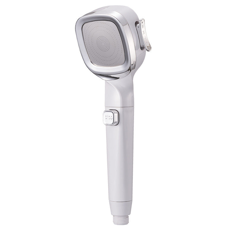 4-Stage Pressure Shower Head One-Button Water Stop Handheld Shower Head