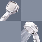 4-Stage Pressure Shower Head One-Button Water Stop Handheld Shower Head