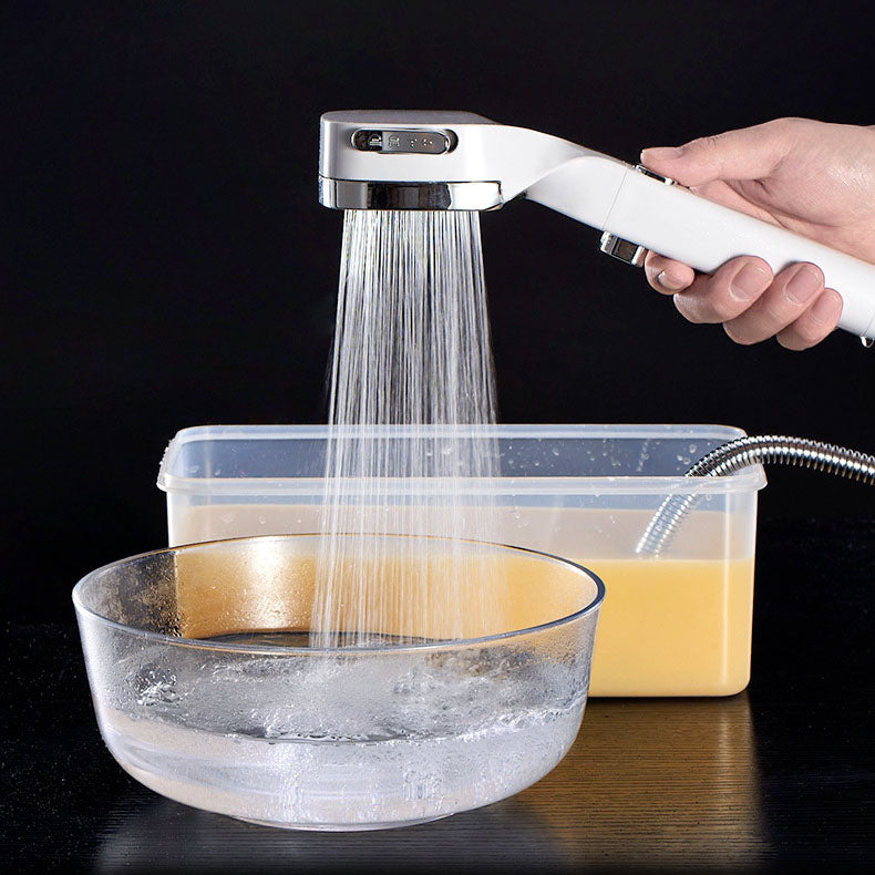 4-Stage Pressure Shower Head One-Button Water Stop Handheld Shower Head