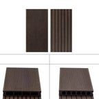 Outdoor Wood Decking Waterproof Striped Pattern Floorboard