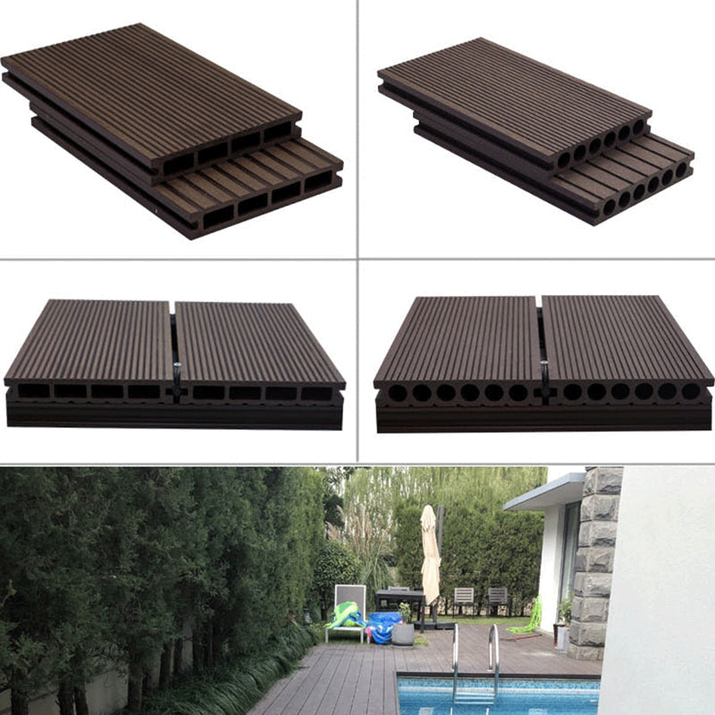 Outdoor Wood Decking Waterproof Striped Pattern Floorboard