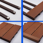 Outdoor Wood Decking Waterproof Striped Pattern Floorboard