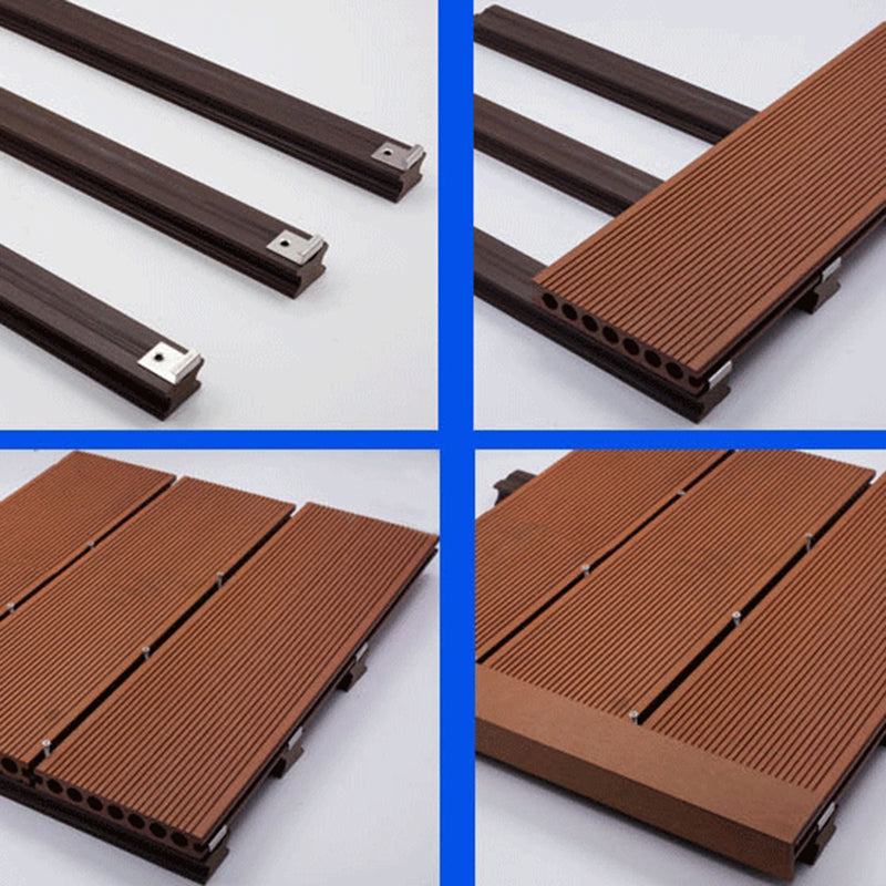 Outdoor Wood Decking Waterproof Striped Pattern Floorboard
