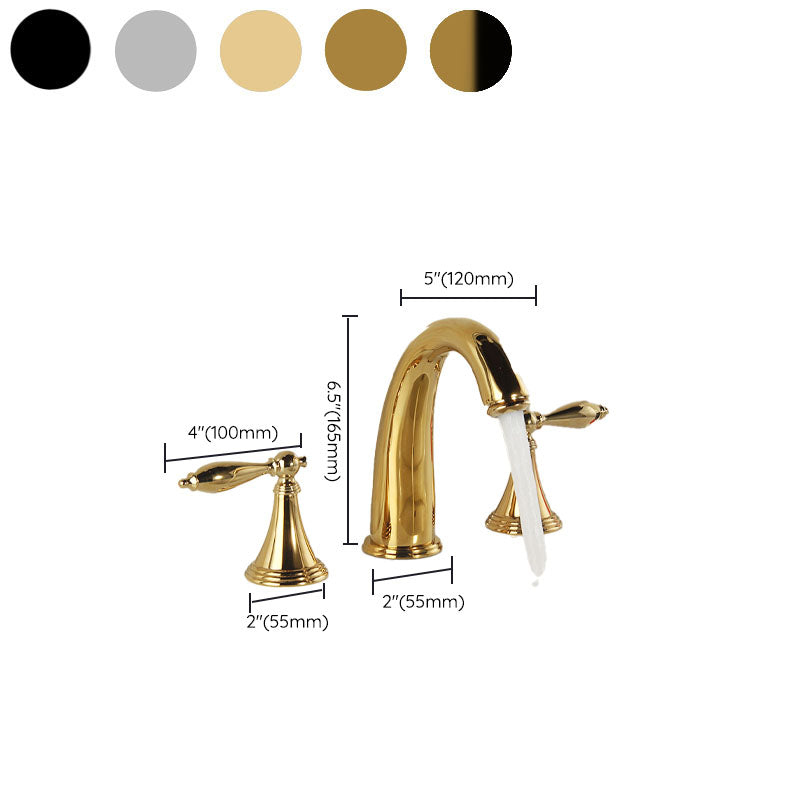 Modern widespread sink faucet Simple bathroom double handle faucet with lever handle