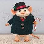 Handmade felt mouse | Christmas decoration & gift idea | Needle felted from wool & fabric | Sustainable