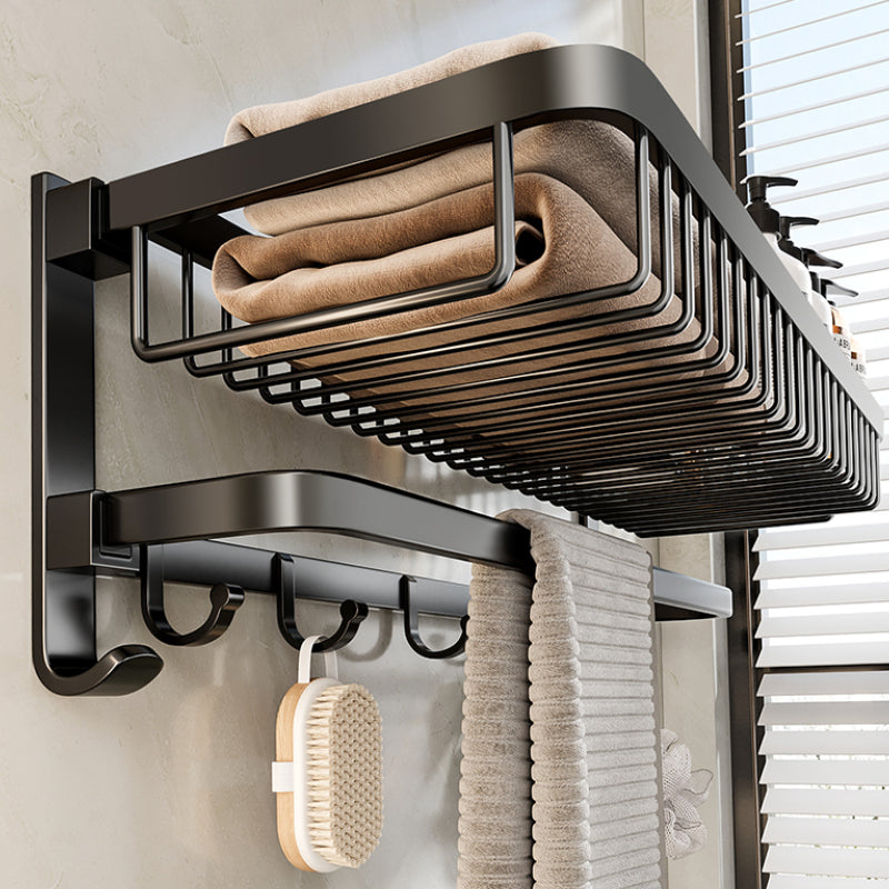 Modern Bathroom Accessories Set Black Bath Shelf Bath Accessories Set