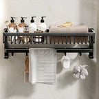 Modern Bathroom Accessories Set Black Bath Shelf Bath Accessories Set