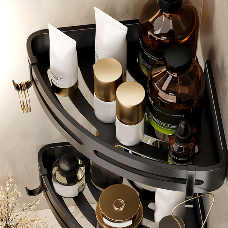 Modern Bathroom Accessories Set Black Bath Shelf Bath Accessories Set