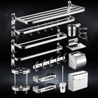 Modern Stainless Steel Bathroom Shelf Paper Holder Bathroom Accessory Set
