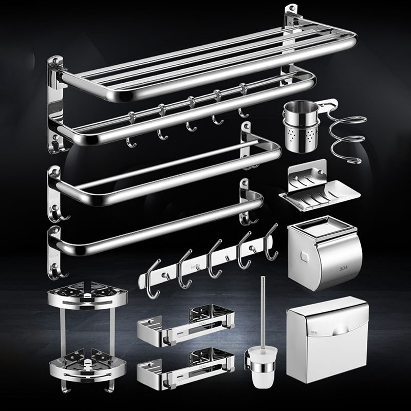 Modern Stainless Steel Bathroom Shelf Paper Holder Bathroom Accessory Set