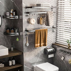 Modern gray bathroom accessory set bathroom shelf bath hardware set