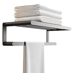Modern Bathroom Set with Bath Shelf/Towel Holder & Paper Holder Black Bathroom Hardware
