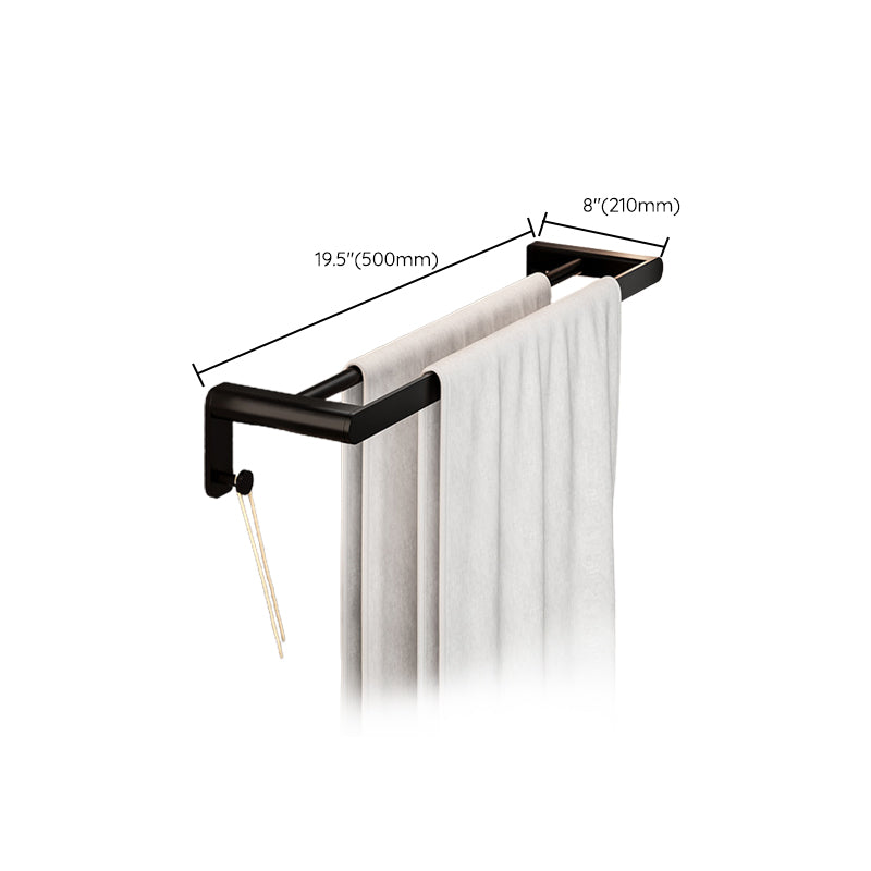Modern Bathroom Set with Bath Shelf/Towel Holder & Paper Holder Black Bathroom Hardware