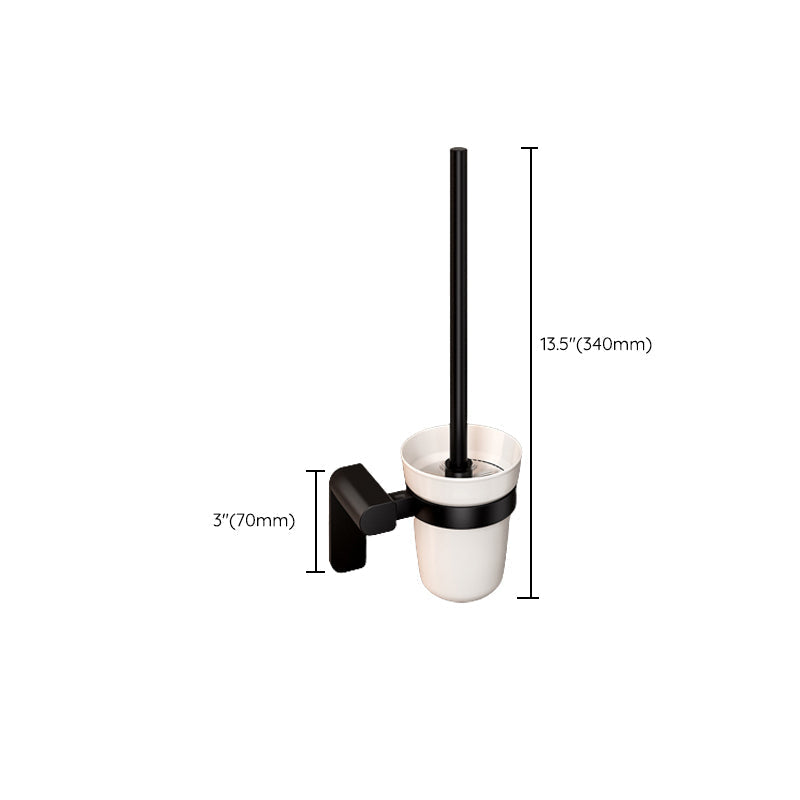 Modern Bathroom Set with Bath Shelf/Towel Holder & Paper Holder Black Bathroom Hardware