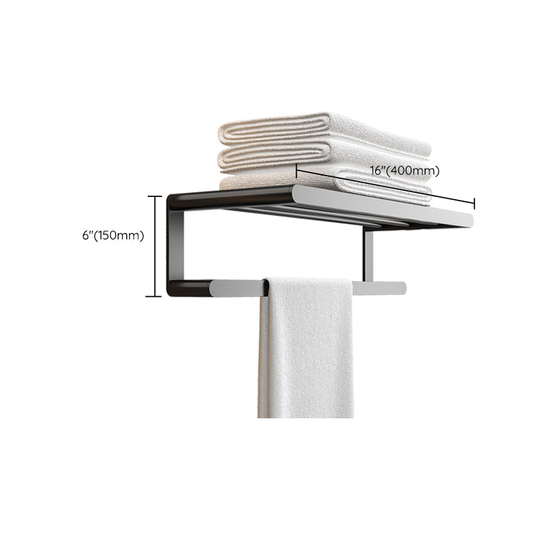 Modern Bathroom Set with Bath Shelf/Towel Holder & Paper Holder Black Bathroom Hardware