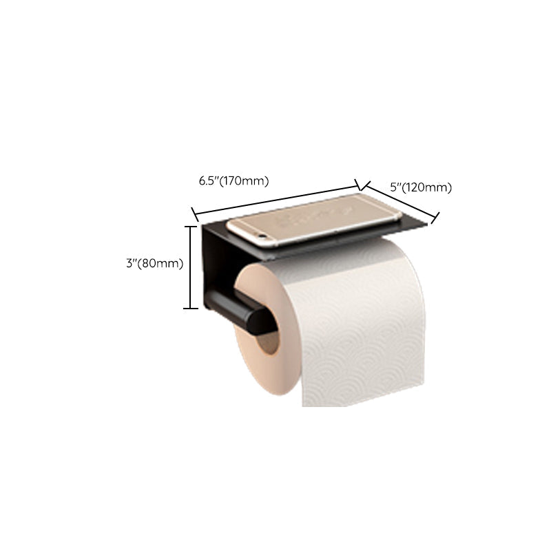 Modern Bathroom Set with Bath Shelf/Towel Holder & Paper Holder Black Bathroom Hardware