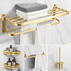 Modern Bathroom Hardware Paper Holder Bathroom Shelf Gold Bathroom Accessories Set
