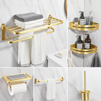 Modern Bathroom Hardware Paper Holder Bathroom Shelf Gold Bathroom Accessories Set
