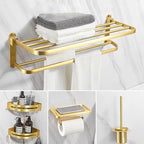Modern Bathroom Hardware Paper Holder Bathroom Shelf Gold Bathroom Accessories Set