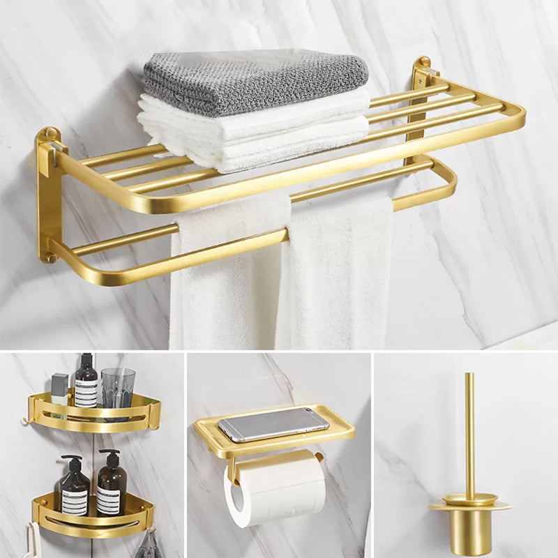 Modern Bathroom Hardware Paper Holder Bathroom Shelf Gold Bathroom Accessories Set