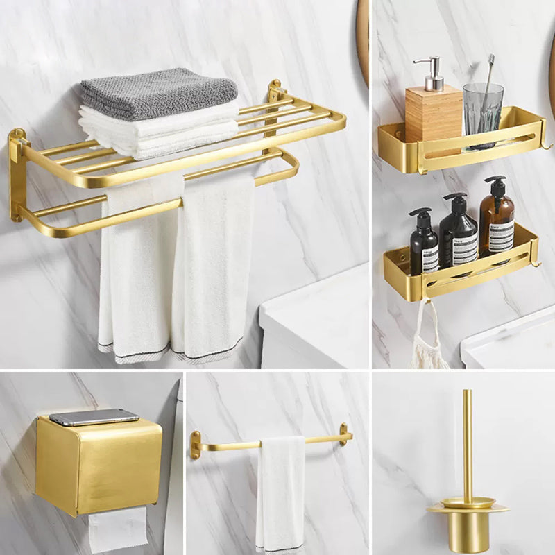 Modern Bathroom Hardware Paper Holder Bathroom Shelf Gold Bathroom Accessories Set