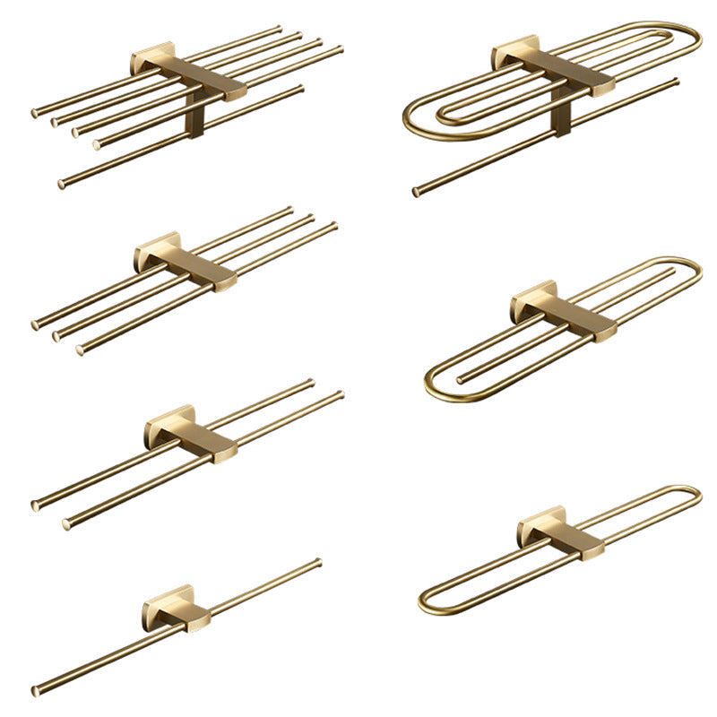 Traditional Golden Bath Accessories Set Brass Bathroom Accessories Kit