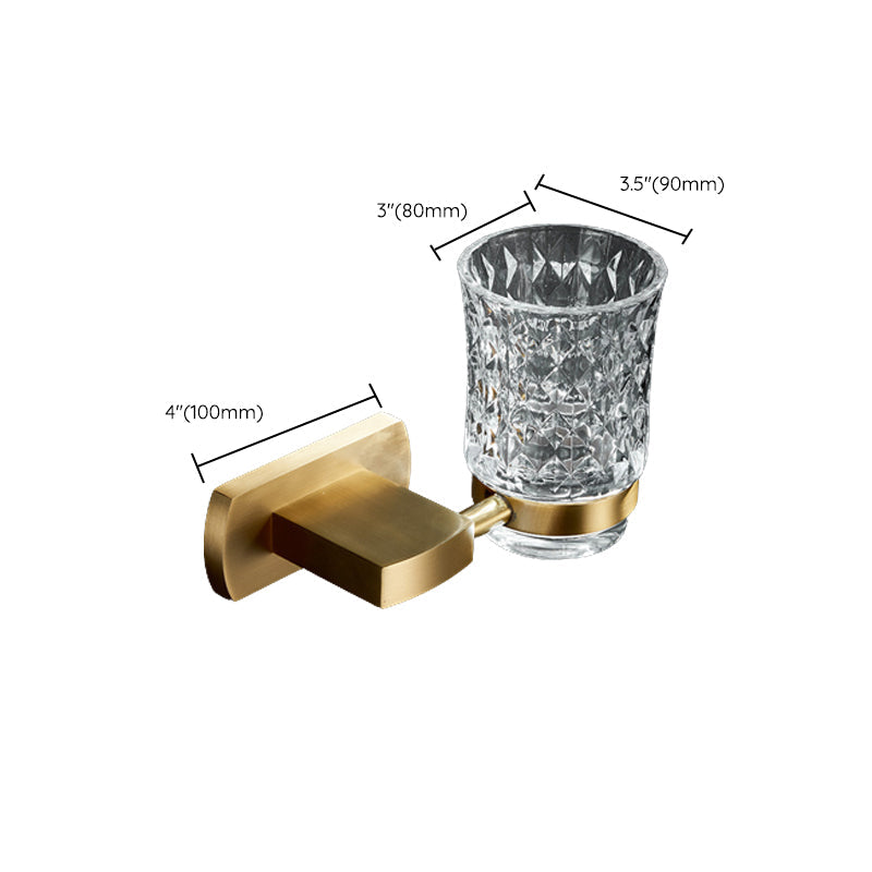 Traditional Golden Bath Accessories Set Brass Bathroom Accessories Kit