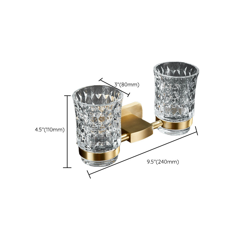 Traditional Golden Bath Accessories Set Brass Bathroom Accessories Kit