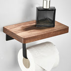 Wood and Aluminum Bath Accessory Set Black Bathroom Accessory Kit