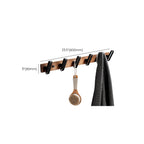 Wood and Aluminum Bath Accessory Set Black Bathroom Accessory Kit