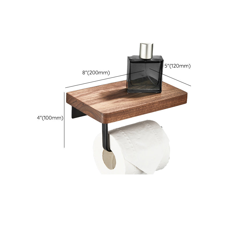 Wood and Aluminum Bath Accessory Set Black Bathroom Accessory Kit