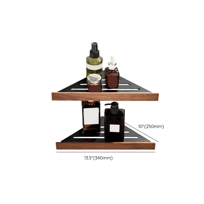 Wood and Aluminum Bath Accessory Set Black Bathroom Accessory Kit